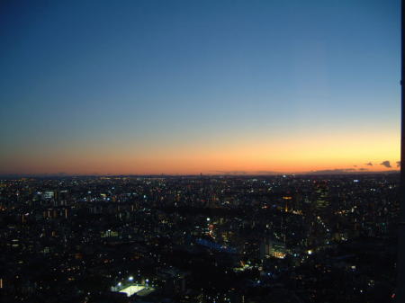 東京シティビューからの夕焼け（その１）/2007.1.7