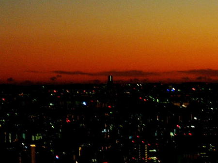 東京シティビューからの夕焼け（その２）/2007.1.7