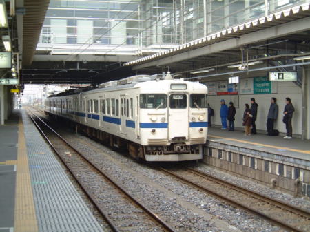 415系電車・水戸行き/勝田駅/2007.3.3