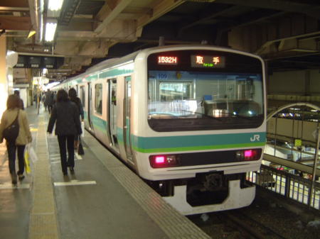 E231系電車（常磐快速線）：普通 取手行き/上野駅/2007.3.3
