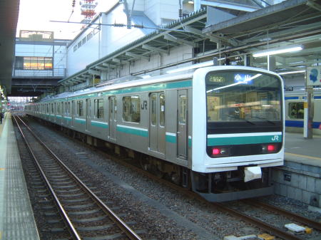 E501系電車：小山行き/水戸駅/2007.5.12