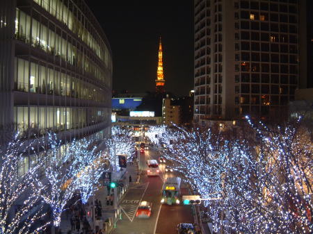 けやき坂のイルミネーション＋東京タワー 2007/2007.12.20