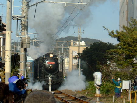 ＳＬ南房総号の試運転/内房線 和田浦駅/2008.1.19