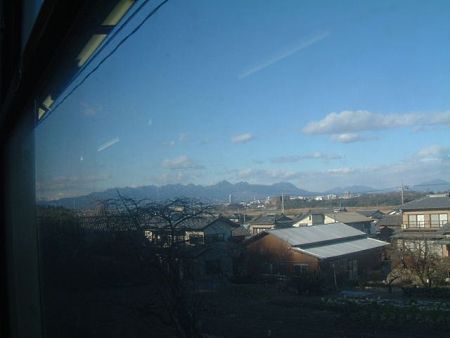 上信電鉄の車窓／榛名山(1)/2009.1.3