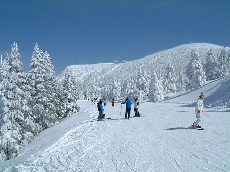 蔵王スキー場・ユートピアゲレンデから見る地蔵山頂と樹氷/2009.2.22