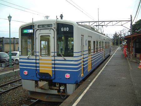 えちぜん鉄道 MC6101形 三国港行き／三国港駅/2010.2.10
