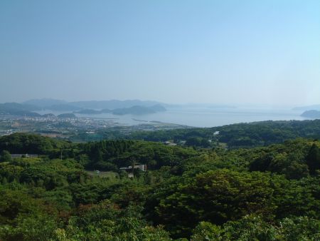 鬼岳展望所から眺める福江港と五島灘/2010.6.5