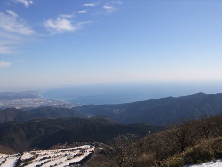 箱根駒ヶ岳山上からのパノラマ／相模湾/2010.12.31