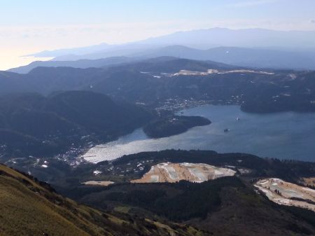 箱根駒ヶ岳山上からのパノラマ／芦ノ湖，元箱根/2010.12.31