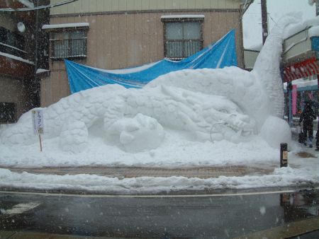 十日町雪まつりの雪像(4)/ドラゴン/2012.2.18
