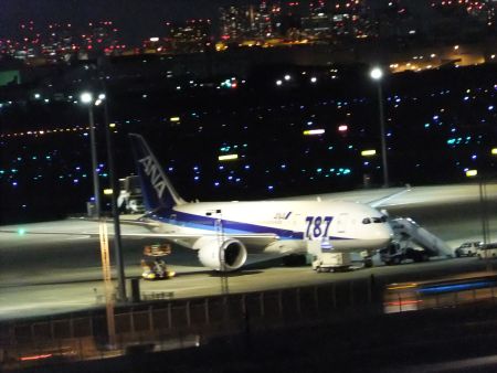 Dreamliner BOEING 787(2)/羽田空港国際線ターミナル 展望デッキより/2012.2.26