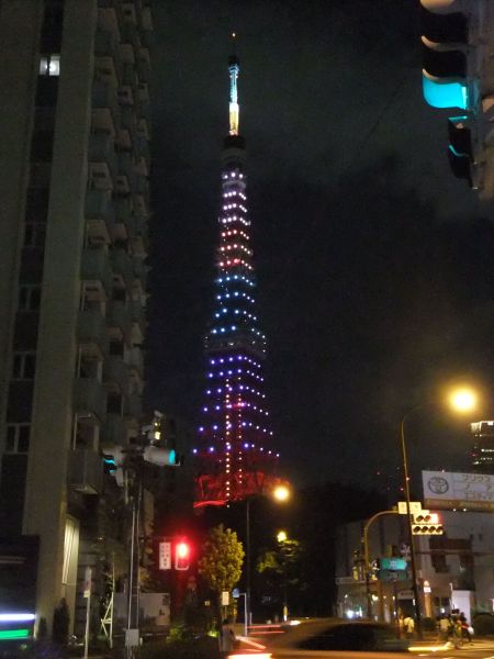 東京タワー「ダイヤモンドヴェール・オリンピックカラー」(1)／2012.8.13