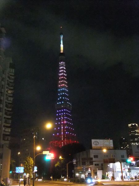 東京タワー「ダイヤモンドヴェール・オリンピックカラー」(2)／2012.8.13