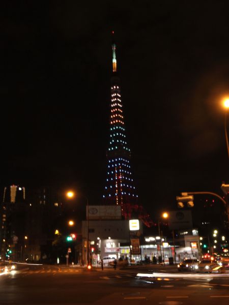 東京タワー「ダイヤモンドヴェール・オリンピックカラー」(4)／2012.8.13
