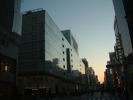 夕暮れの銀座通り(2)/2012.1.29