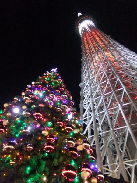 634の競演♪クリスマスツリー634＆東京スカイツリー/2013.12.21