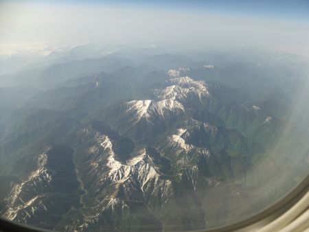 飛行機から望む南アルプス連峰/2013.5.25