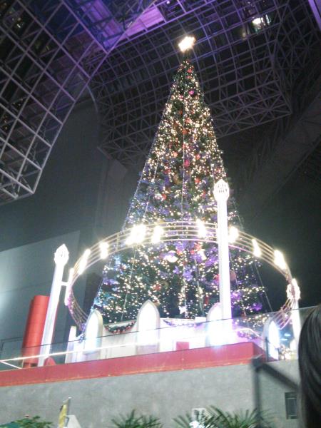 京都駅大階段のクリスマスツリー(1)/2015.11.28