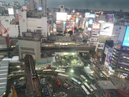 ヒカリエから見下ろす渋谷駅(1)/2015.5.29