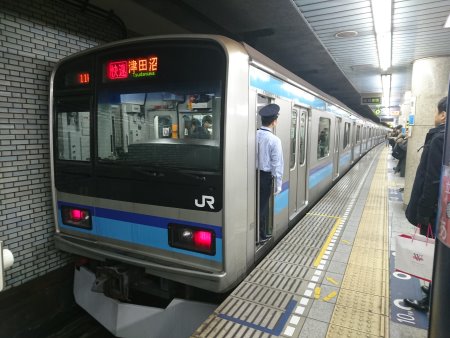 E231系800番台 快速 津田沼行き／東京メトロ 日本橋駅/2017.1.26