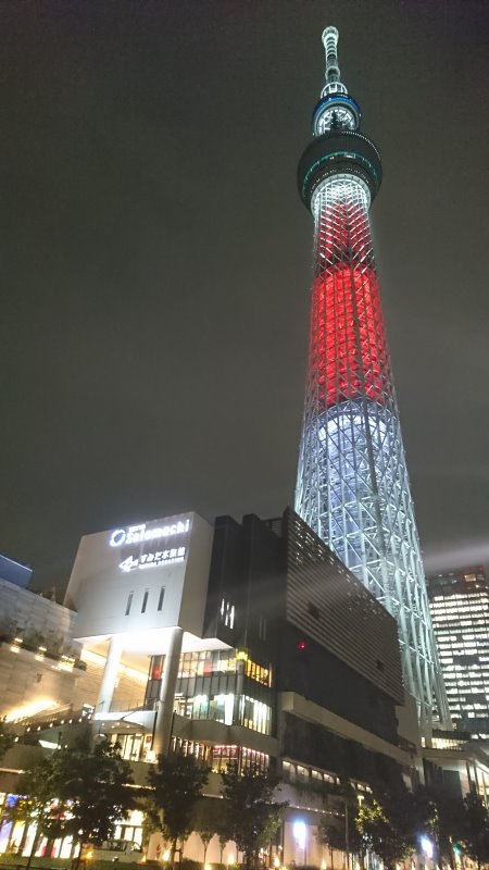東京スカイツリー 空の日ライトアップ(1)／2017.9.22