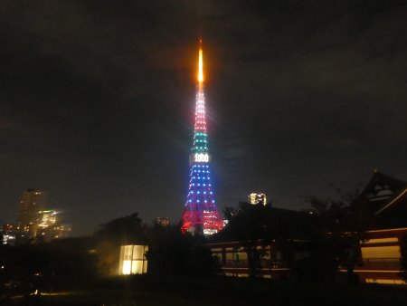 東京タワー「東京2020オリンピック1000日前 スペシャルダイヤモンドヴェール」(2)/2017.10.27