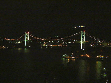 関門橋のライトアップ
